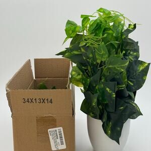 Artificial Potted Plant Faux Indoor Greenery Decor with Pot Home Accent NEW